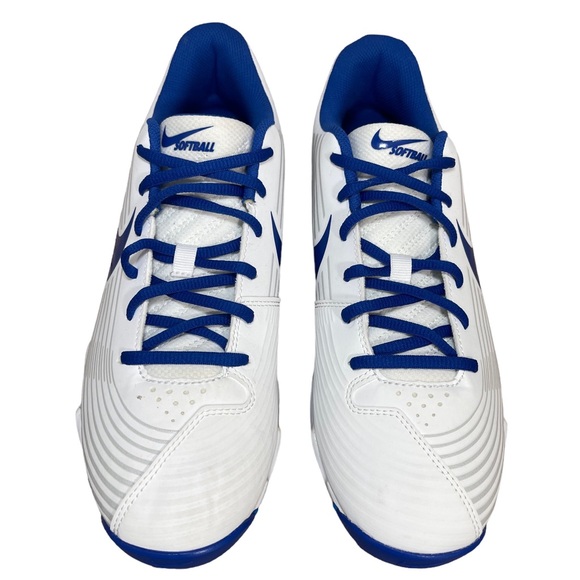 ⚡️SOLD⚡️Nike Softball Cleats Hyperdiamond 3 Keystone Women’s 10.5 Blue White - Picture 8 of 16